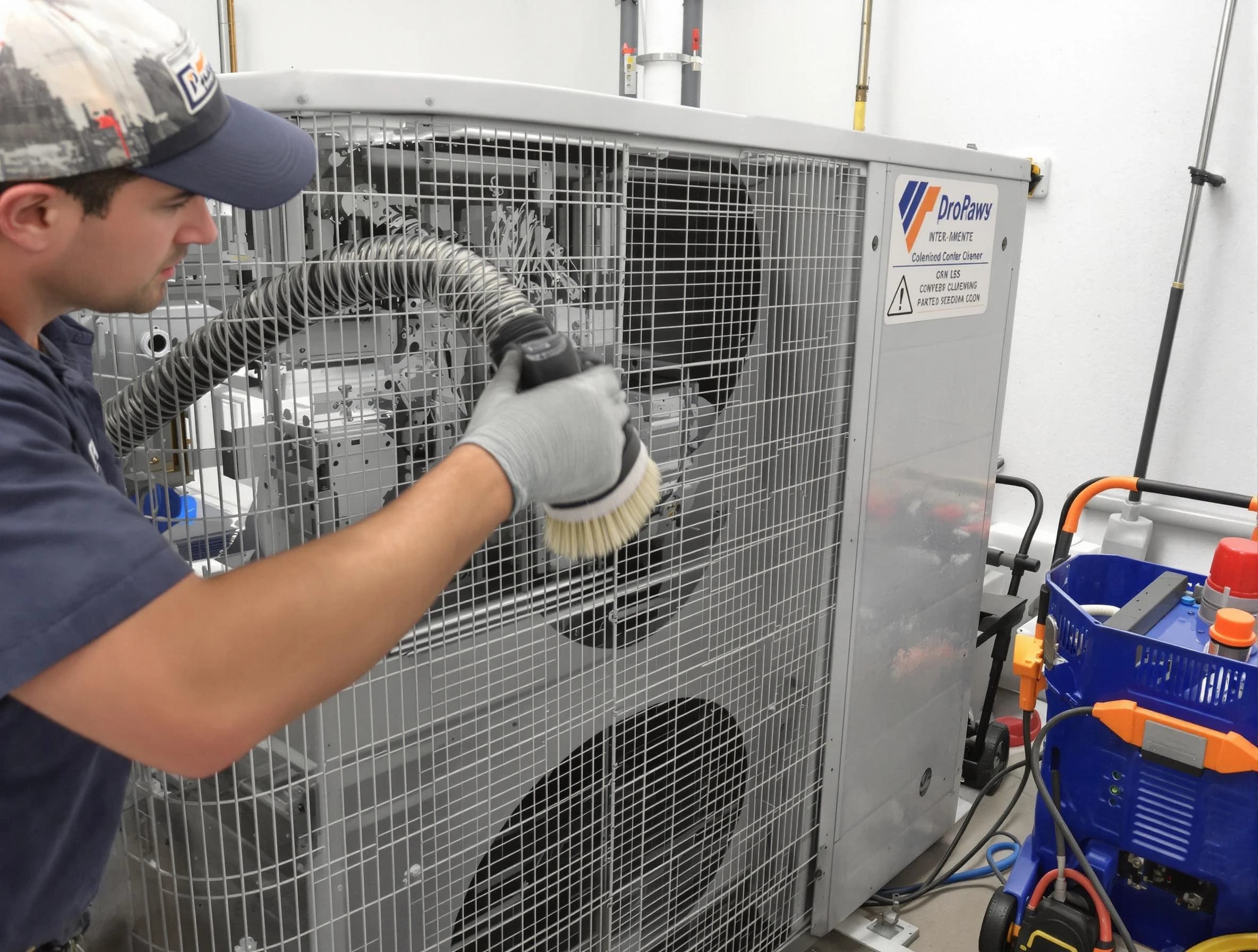 Tolleson Air Duct Cleaning specialist performing precision AC coil cleaning for improved system performance in Tolleson