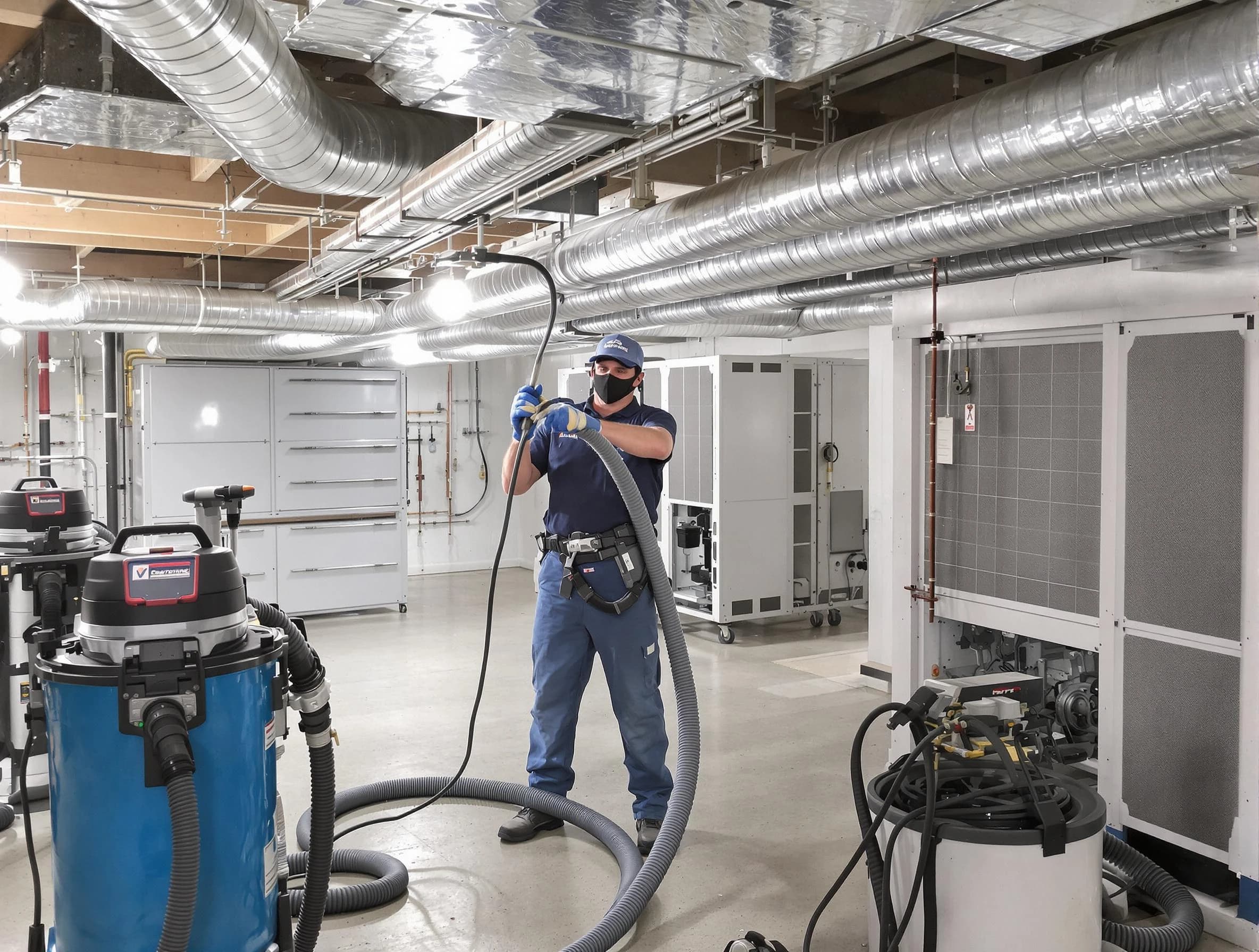 Tolleson Air Duct Cleaning specialist performing thorough central air duct cleaning for improved system efficiency in Tolleson