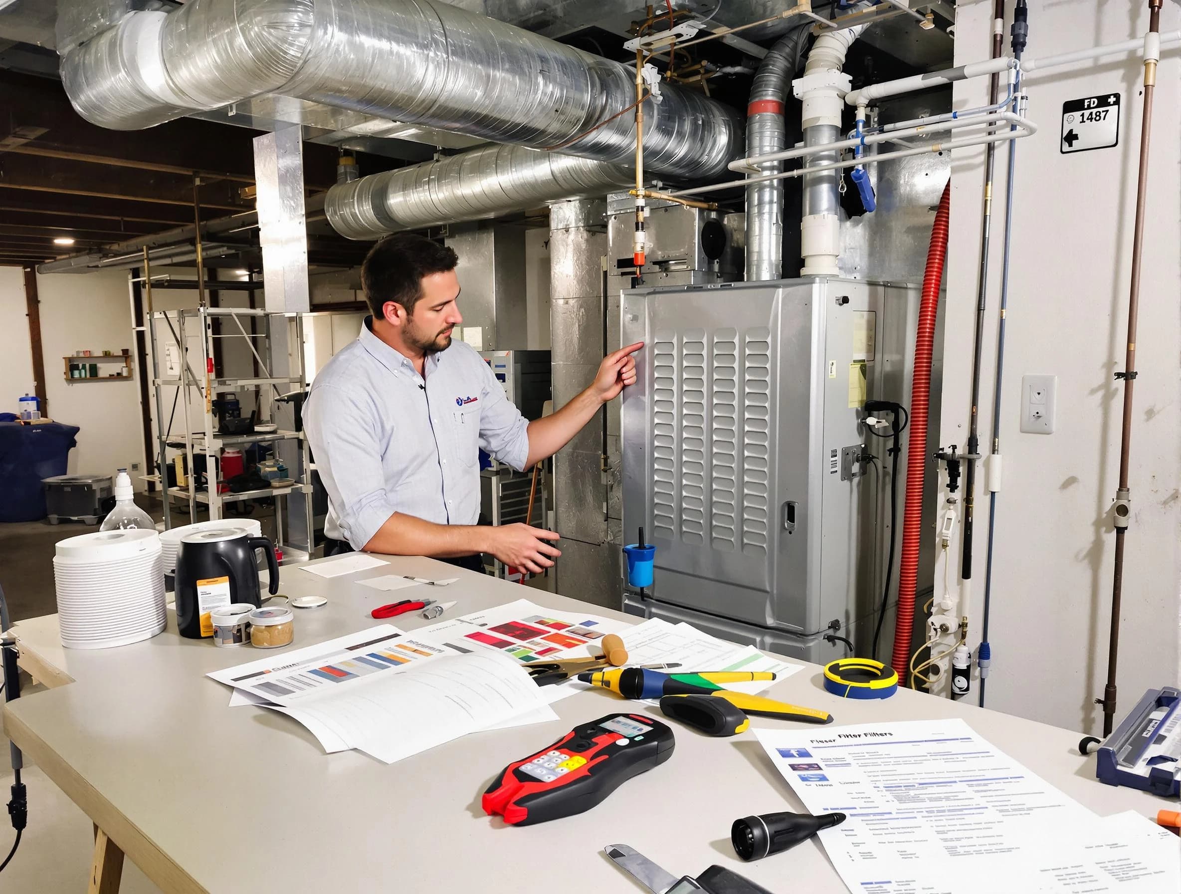 Tolleson Air Duct Cleaning inspector conducting detailed filter system evaluation using professional diagnostic tools in Tolleson