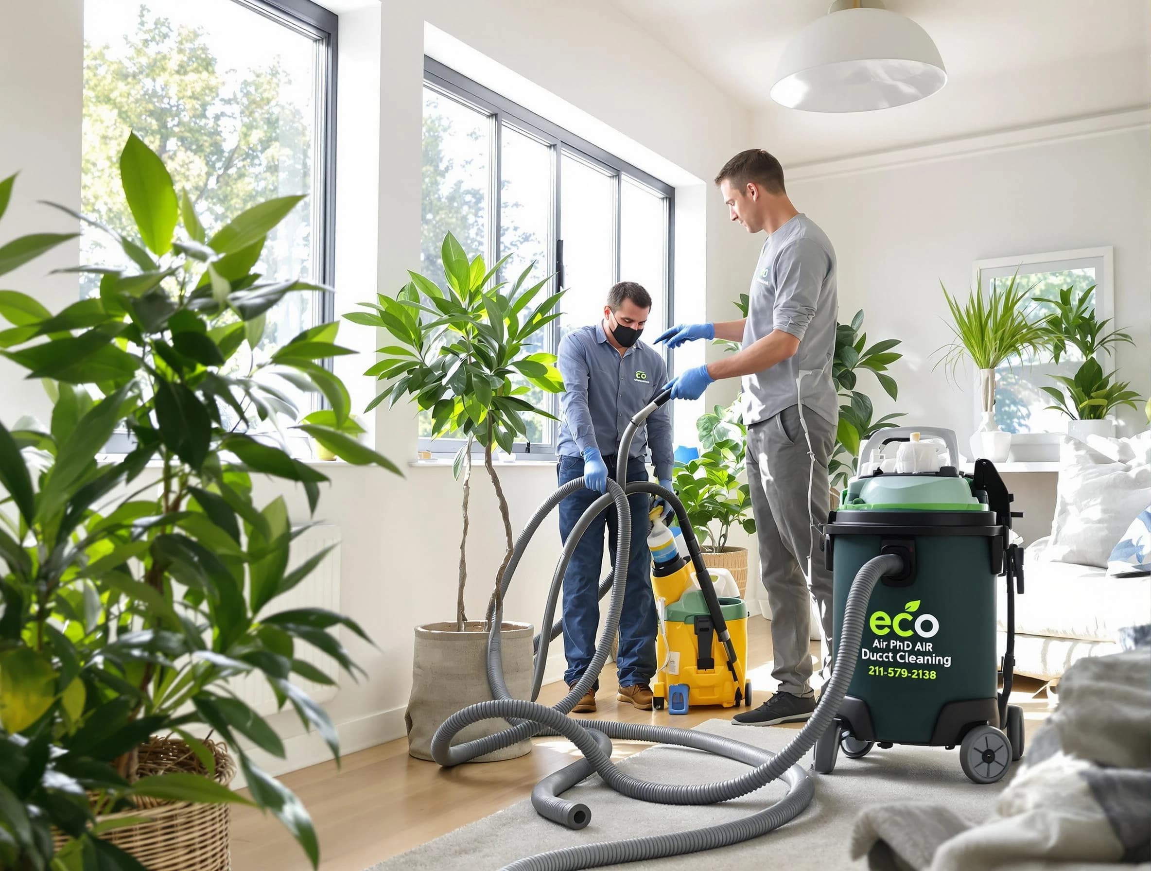 Tolleson Air Duct Cleaning technician performing eco-friendly duct cleaning using sustainable methods in Tolleson