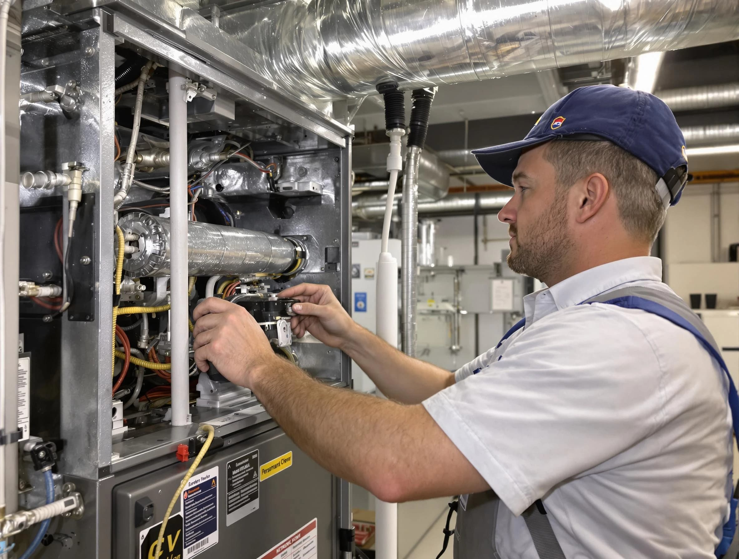 Tolleson Air Duct Cleaning specialist performing thorough furnace duct cleaning to improve heating efficiency in Tolleson