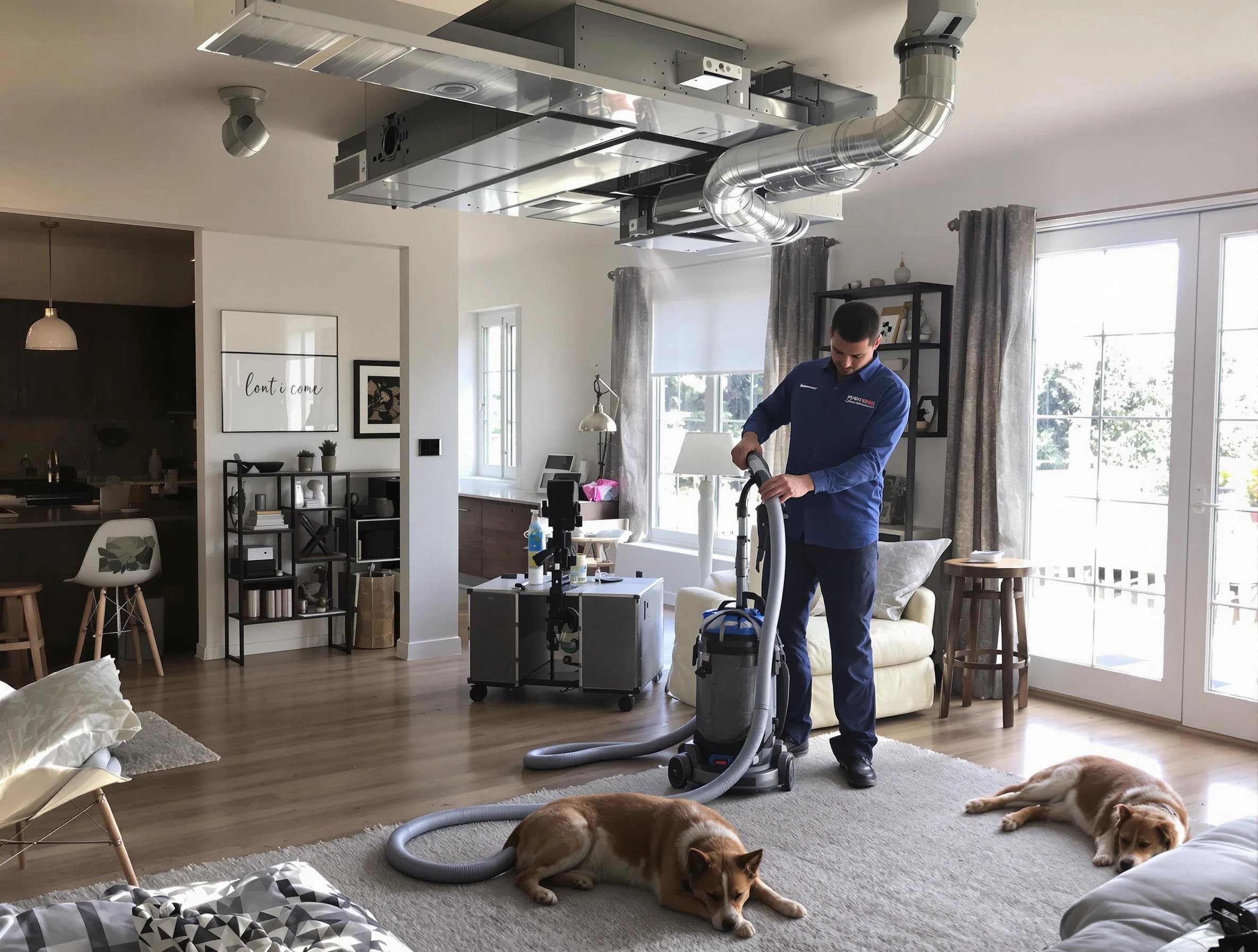 Tolleson Air Duct Cleaning technician performing detailed indoor duct cleaning for improved air quality in Tolleson
