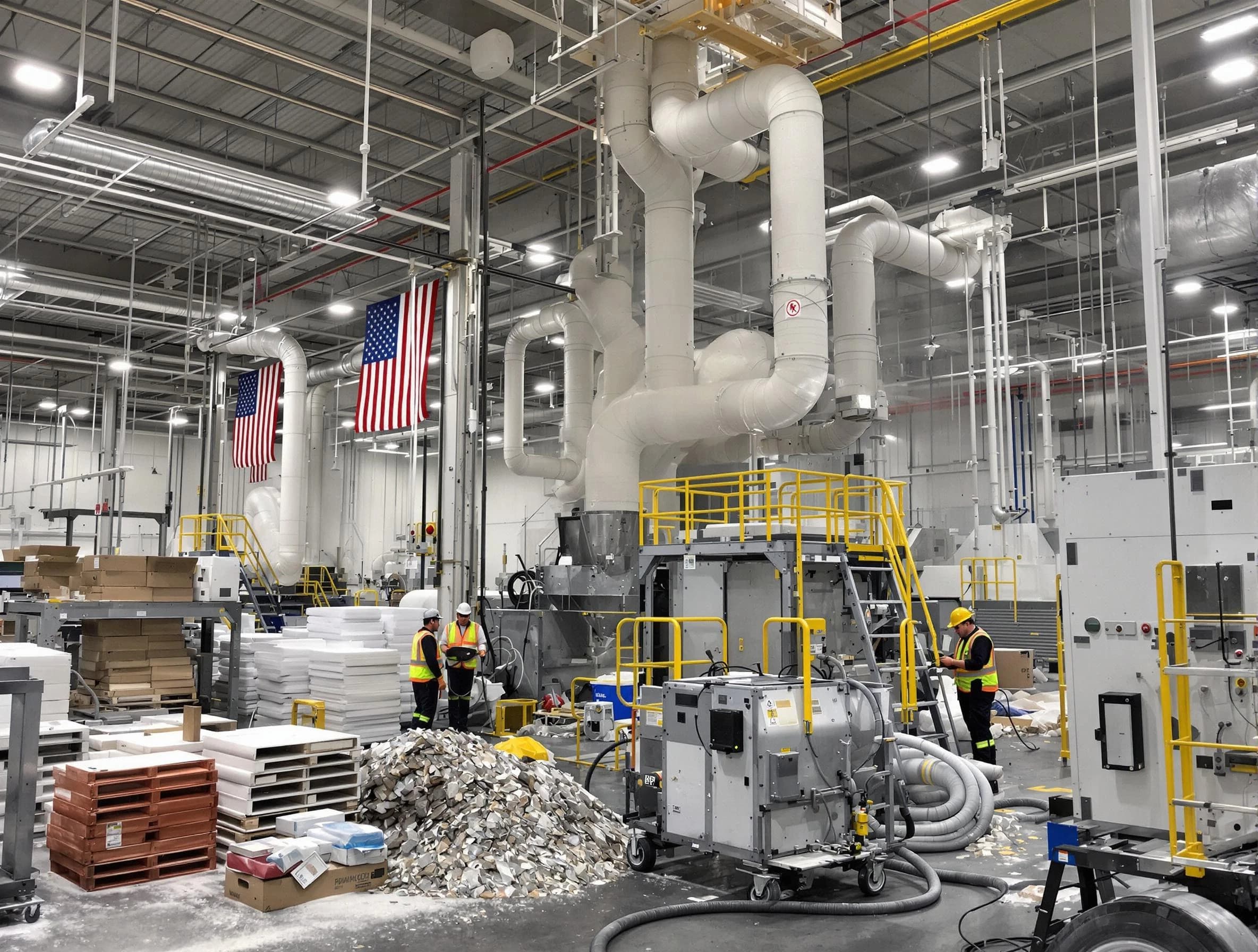 Tolleson Air Duct Cleaning team performing large-scale industrial duct cleaning at a commercial facility in Tolleson
