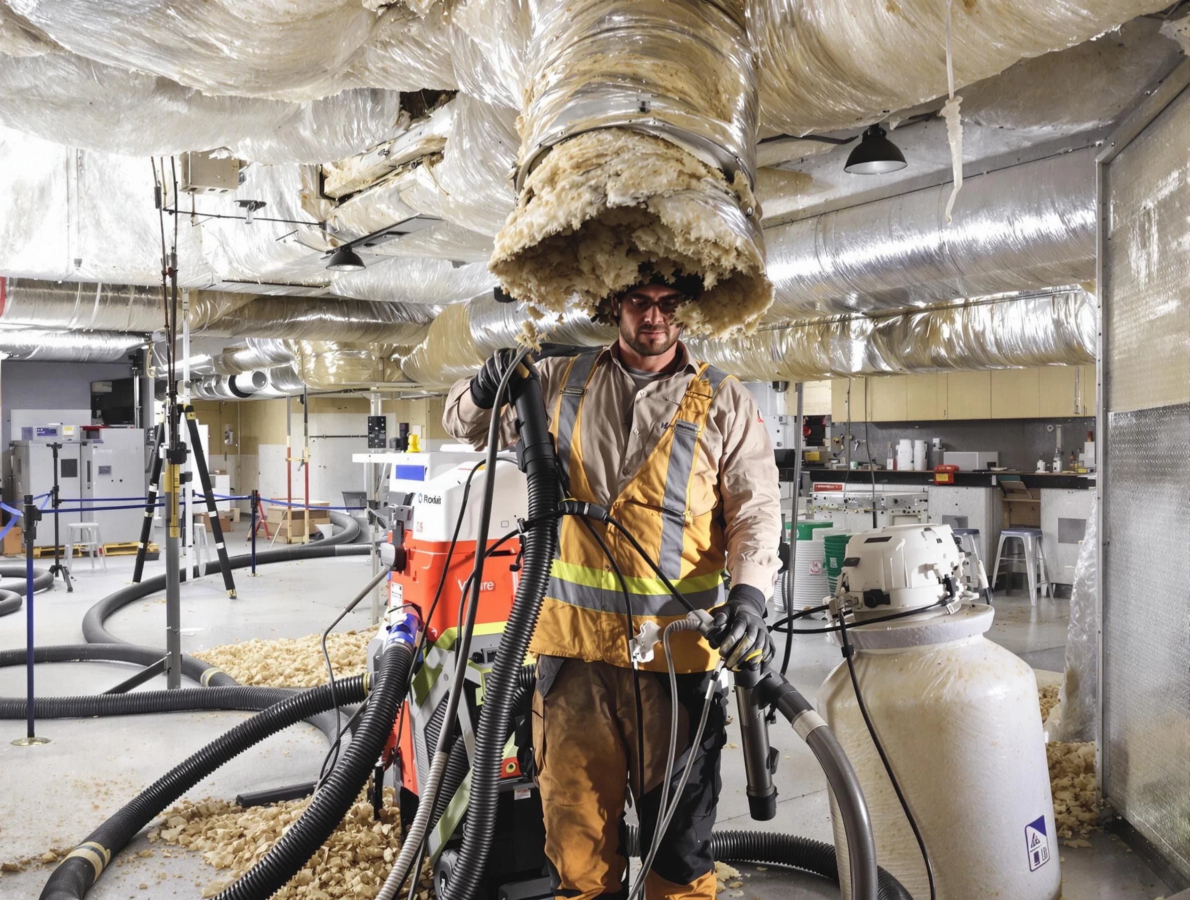 Professional vacuum insulation removal by Tolleson Air Duct Cleaning expert in Tolleson