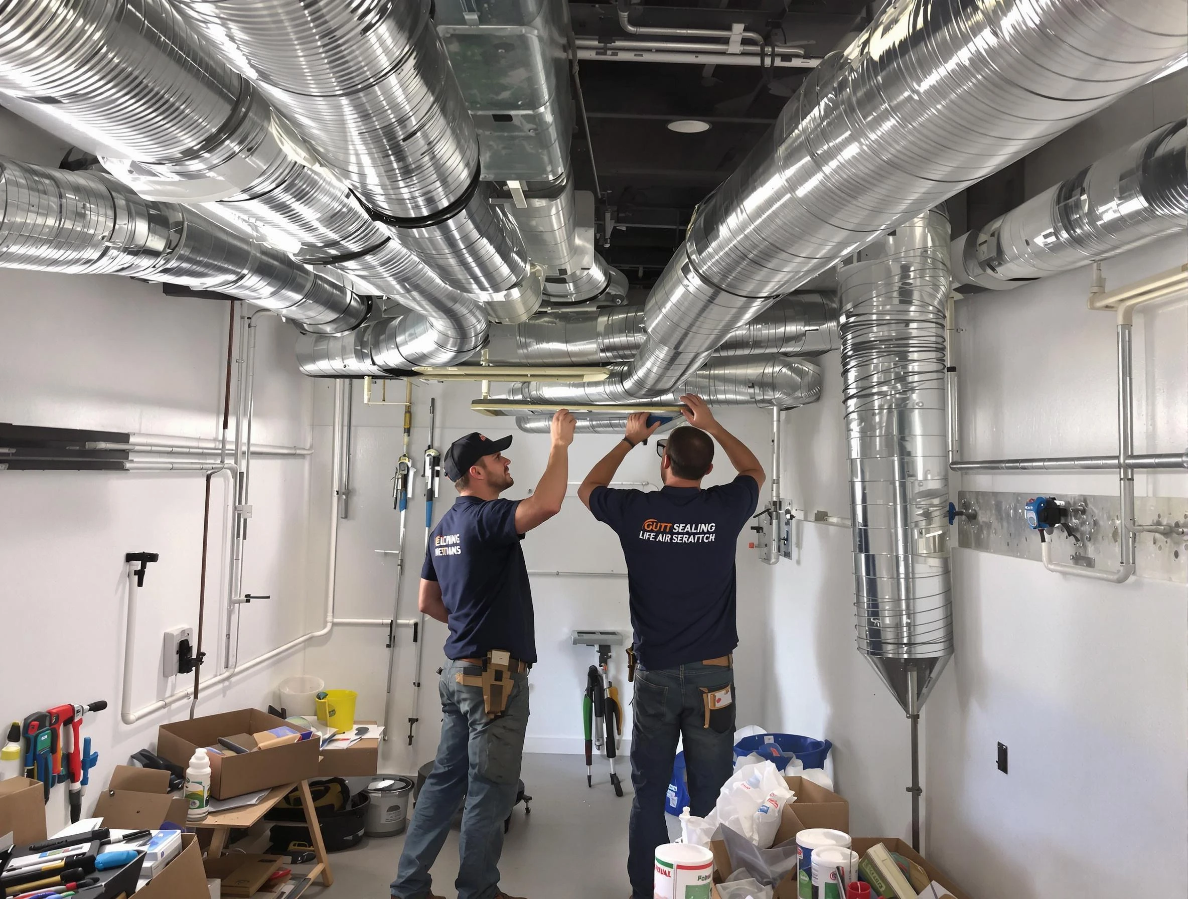 Tolleson Air Duct Cleaning technician applying professional duct sealing solutions in Tolleson