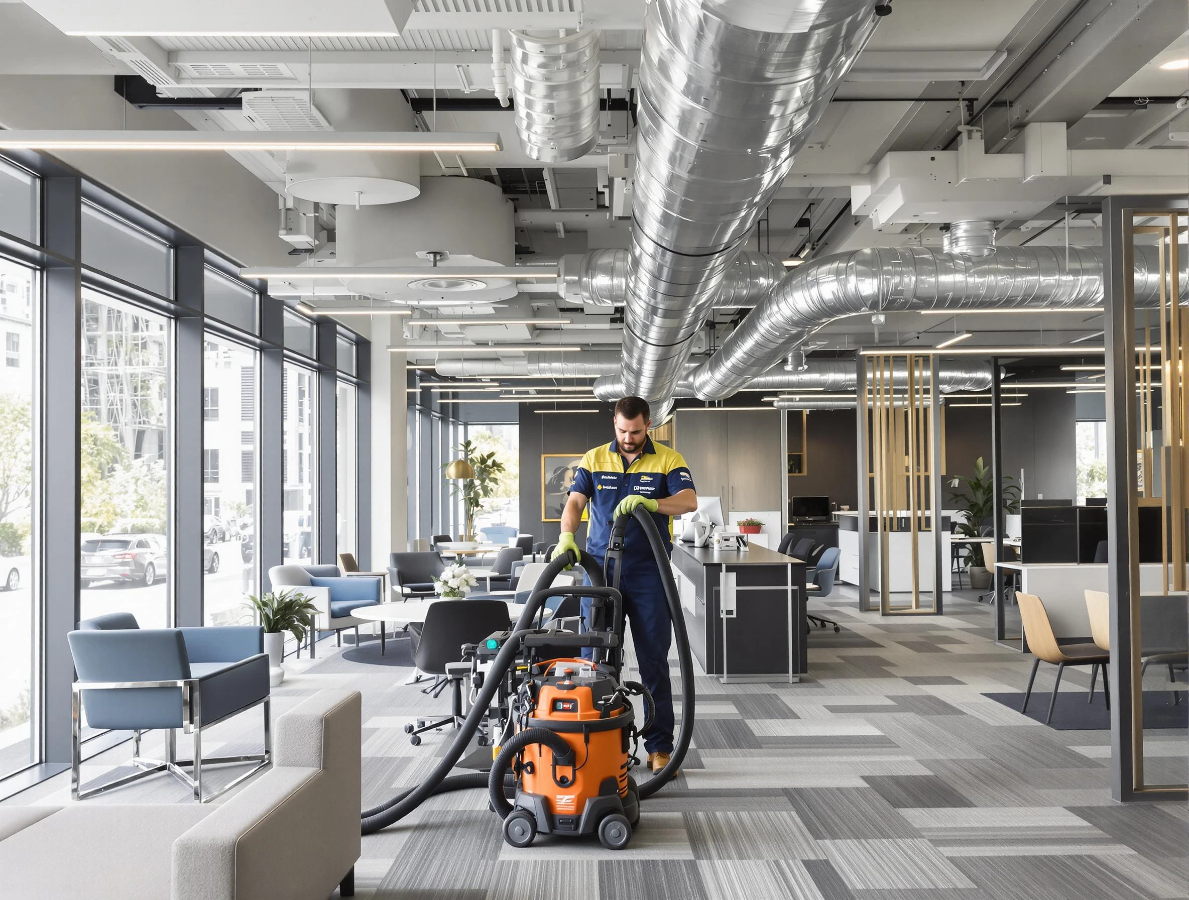 Tolleson Air Duct Cleaning team performing thorough commercial duct cleaning at a Tolleson business center