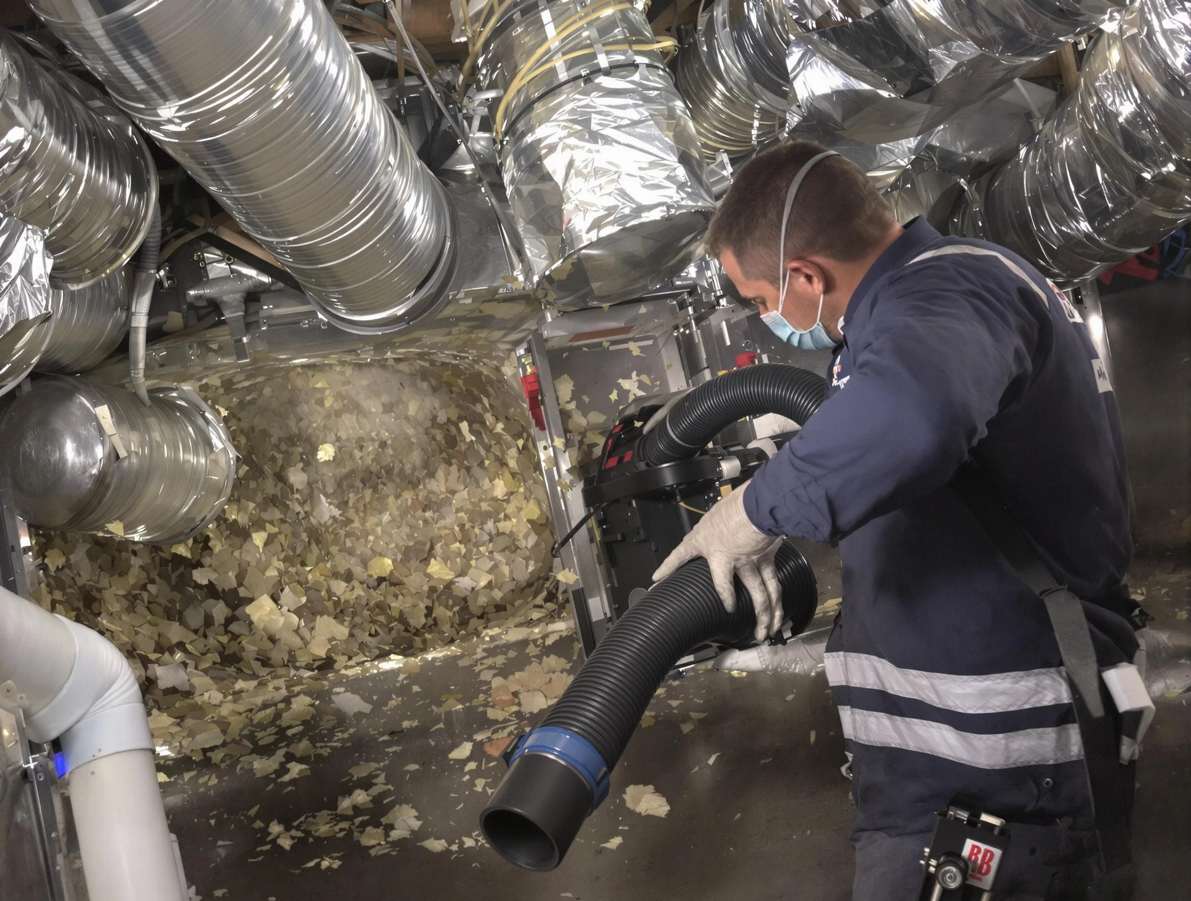 Tolleson Air Duct Cleaning specialist operating negative pressure cleaning equipment for thorough duct maintenance in Tolleson